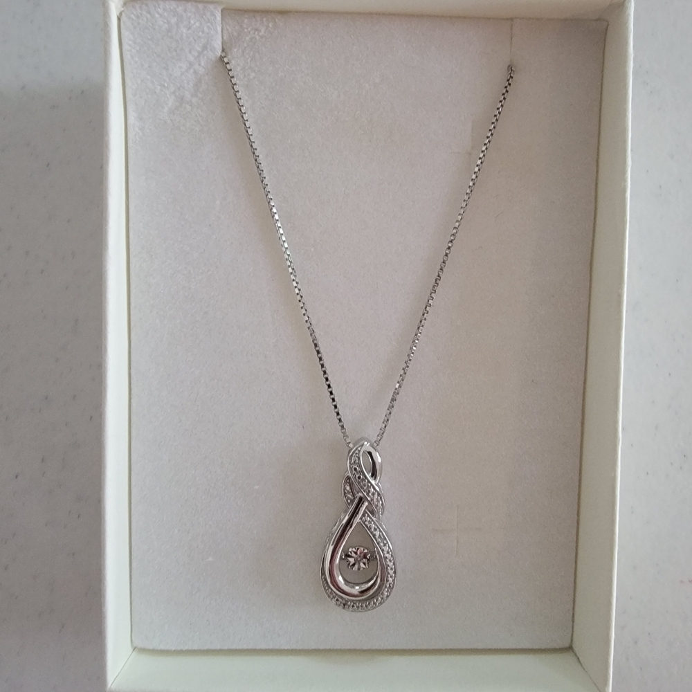 Infinity sterling silver necklace